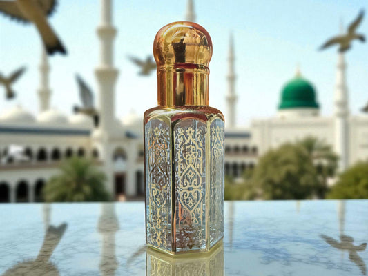 Decorative bottle with intricate designs