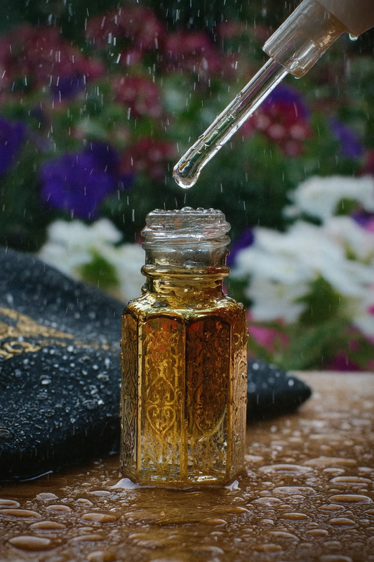 intricate designs on a wet