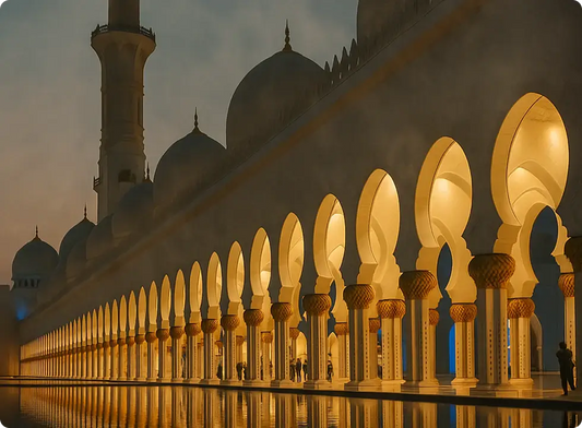 Sheikh Zayed Mosque at night